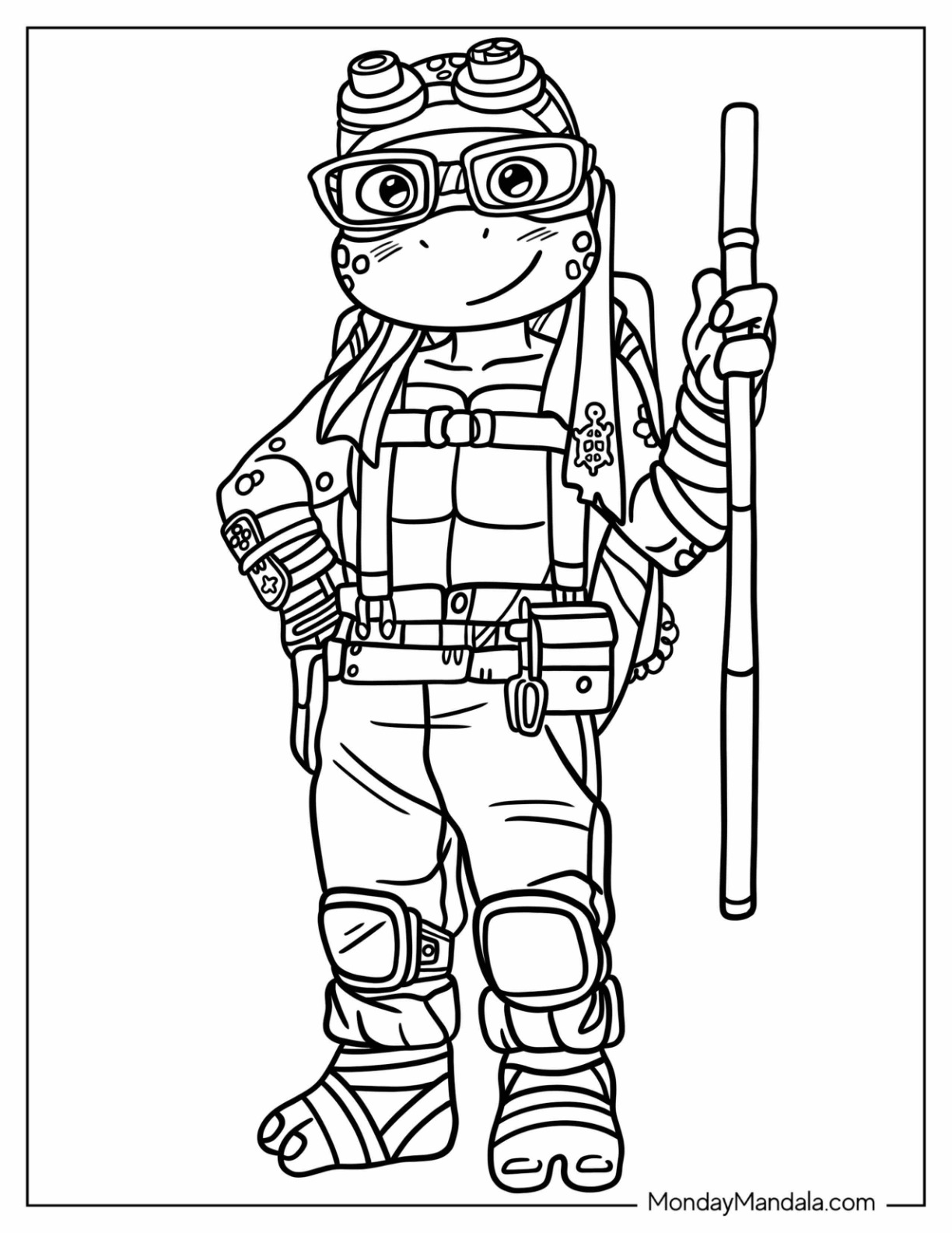 Ninja turtles coloring pages free pdf printables