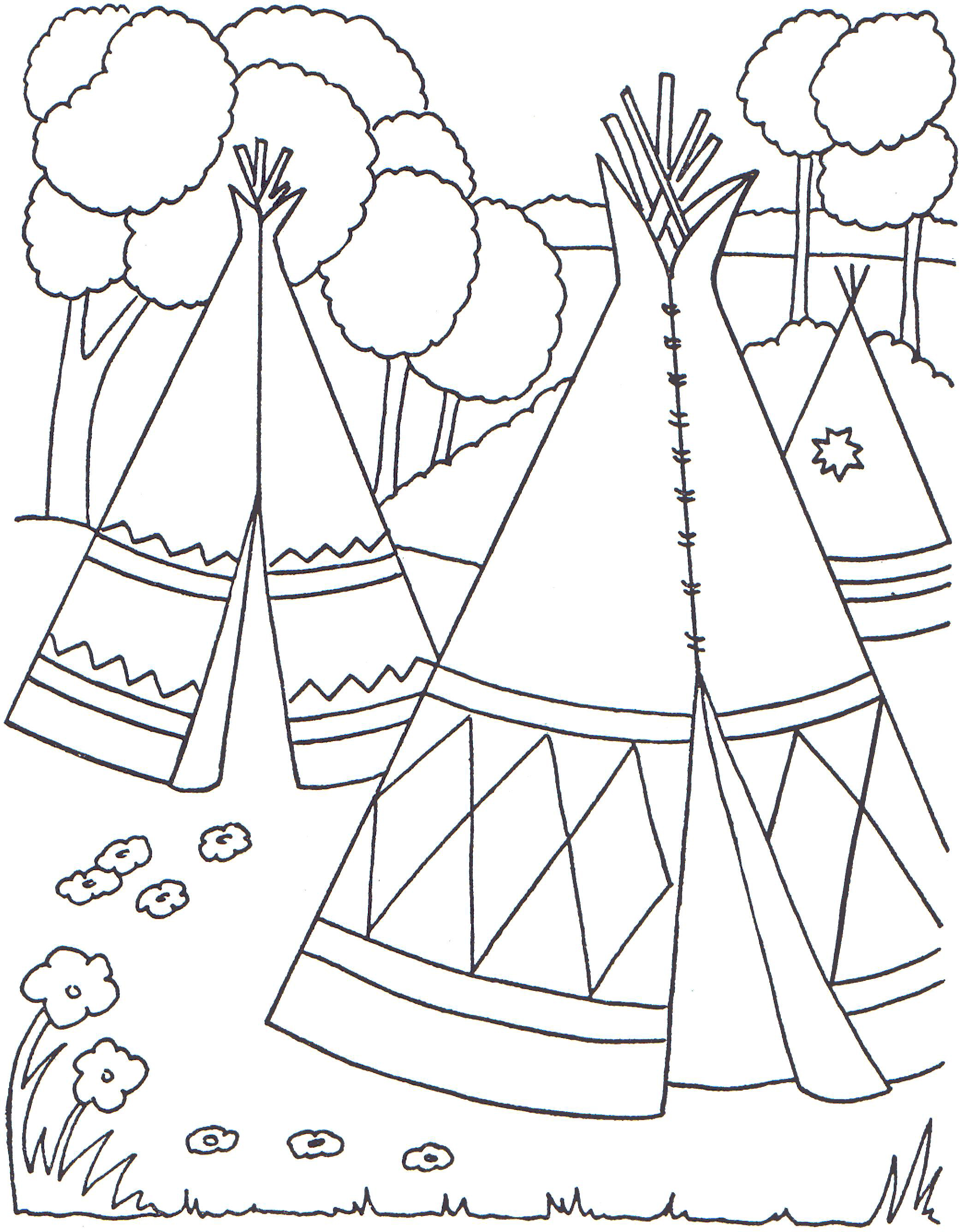 Native american coloring pages