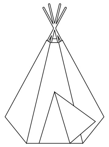 Teepee coloring page free printable coloring pages