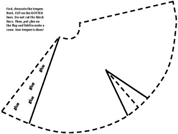 Teepee template by blossoming in esl tpt