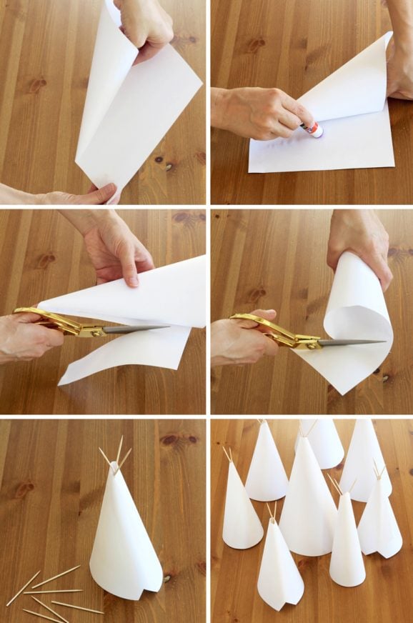 Diy teepee kids craft and centerpiece