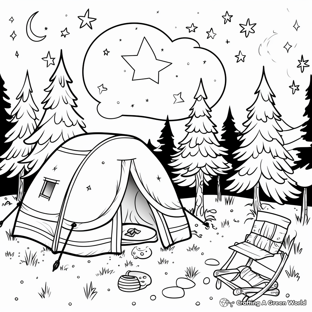 Camping coloring pages