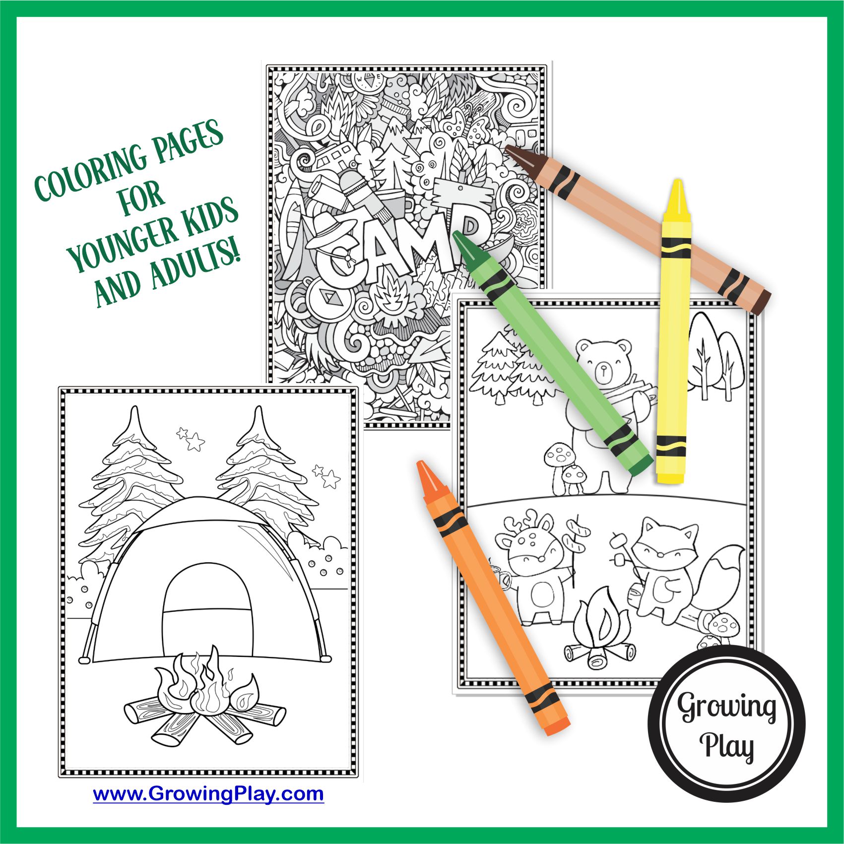 Free camping coloring pages