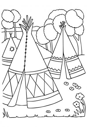 Free printable native american coloring pages for adults and kids