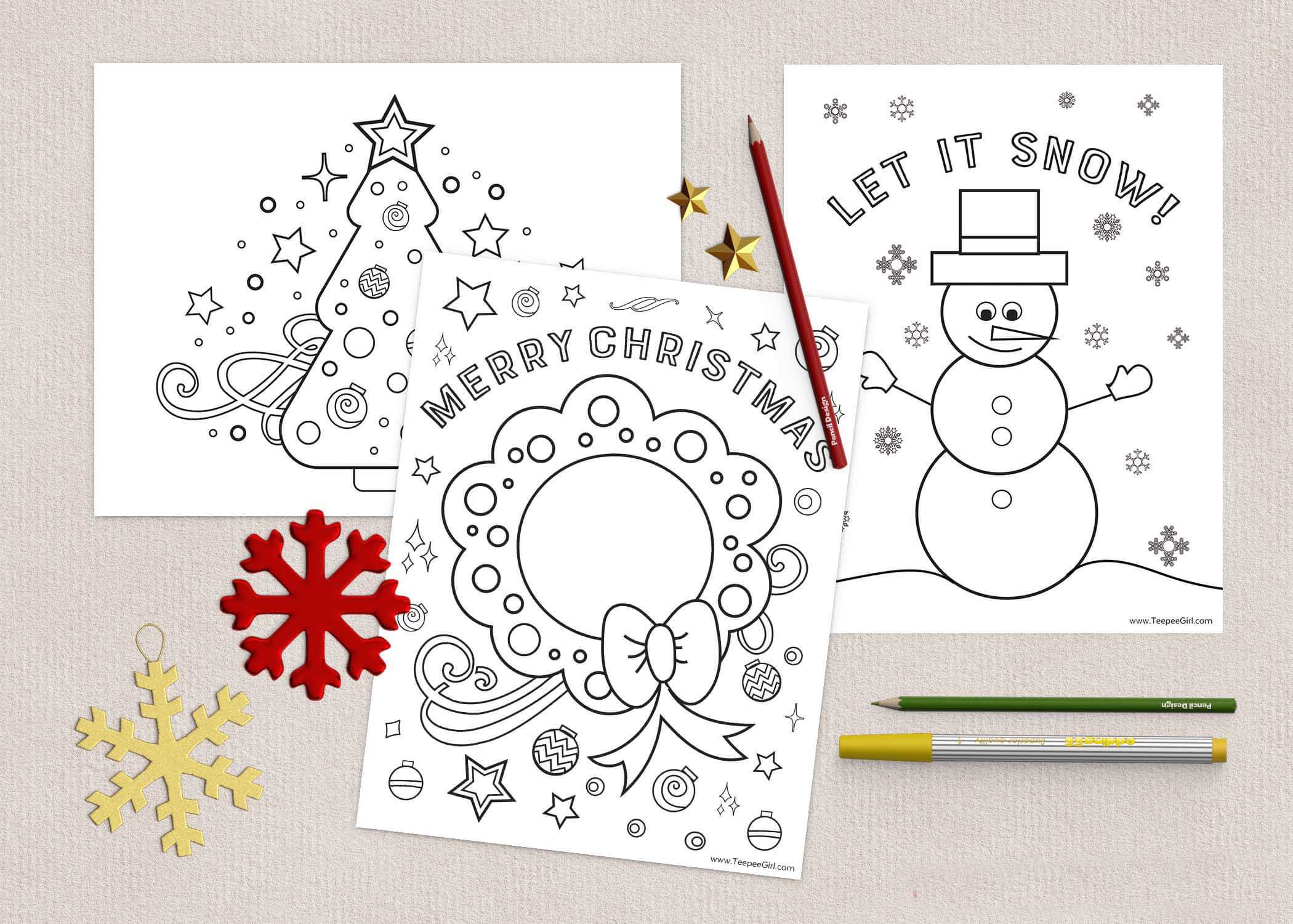 Free christmas coloring pages