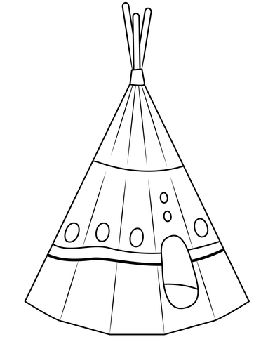 Teepee coloring page free printable coloring pages