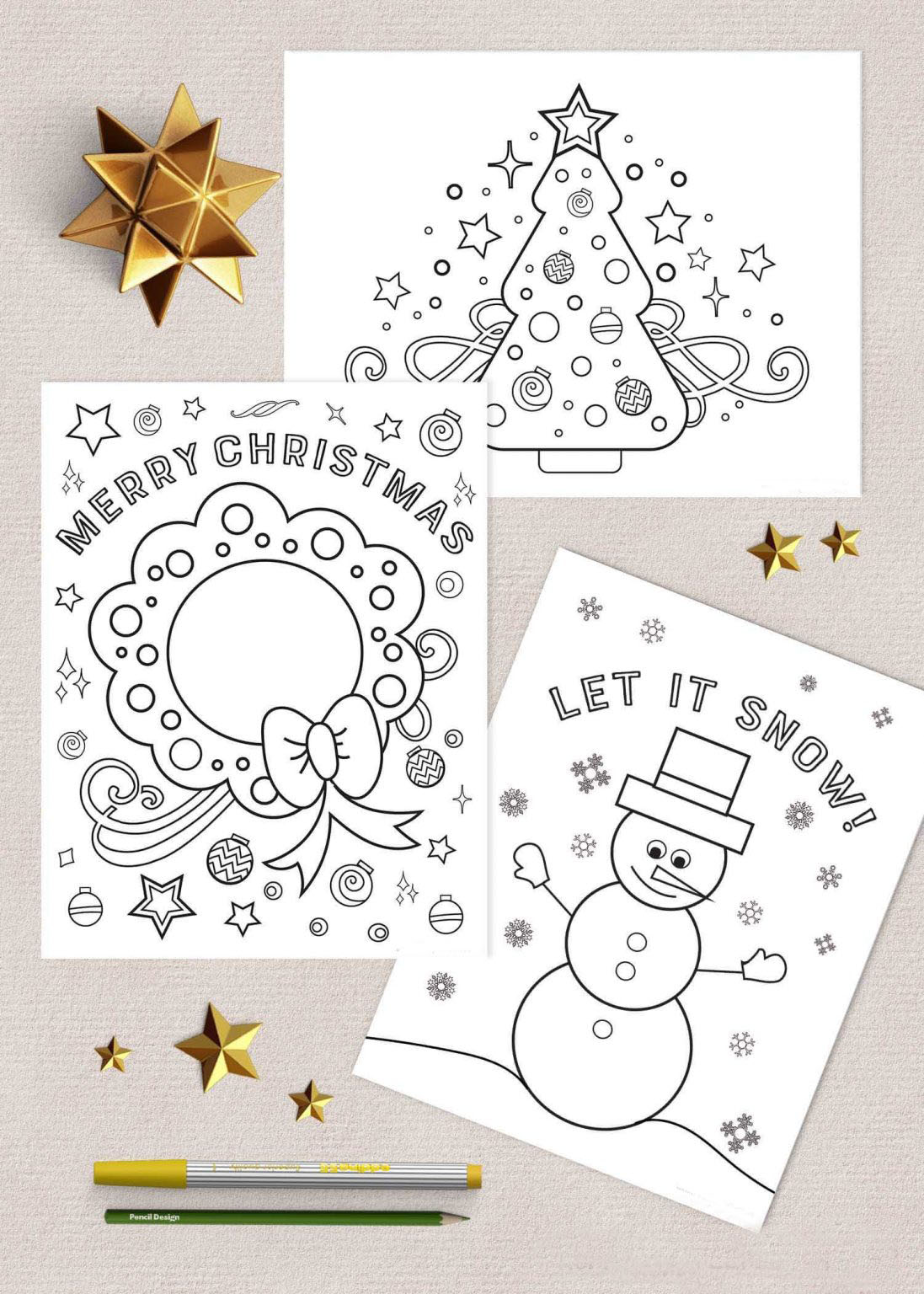 Free christmas coloring pages