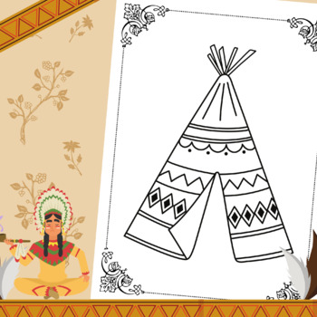 Printable native american coloring pages american indian heritage day