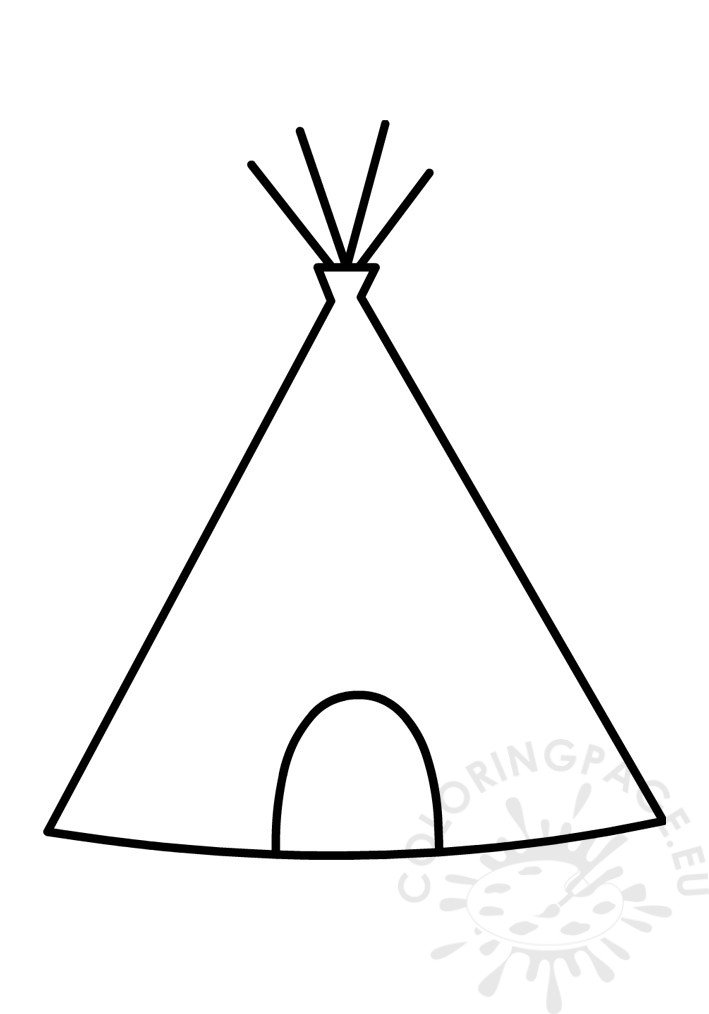Teepee coloring page