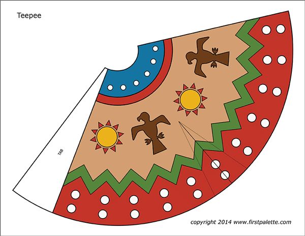 Native american teepee templates free printable templates coloring pages firstpalette teepee craft native american teepee native american crafts