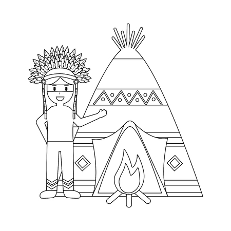 Teepee home for native american icon image vector illustration design royalty free svg cliparts vectors and stock illustration image