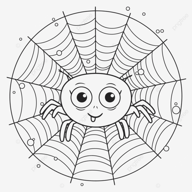 Dibujo de la araãa en telaraãa no tenãa miedo pãginas para colorear halloween quema boceto vector png dibujos dibujo de araãa dibujo de halloween dibujo de ala png y vector para dcargar