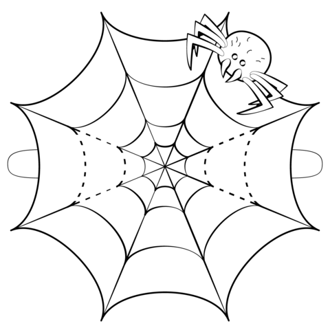 Spider web mask coloring page free printable coloring pages