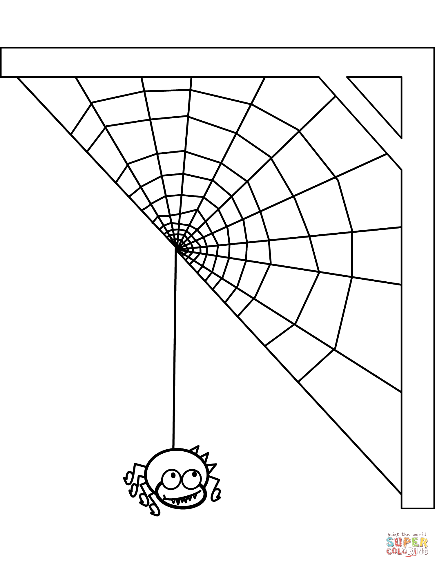 Dibujo de araãa y telaraãa para colorear dibujos para colorear imprimir gratis