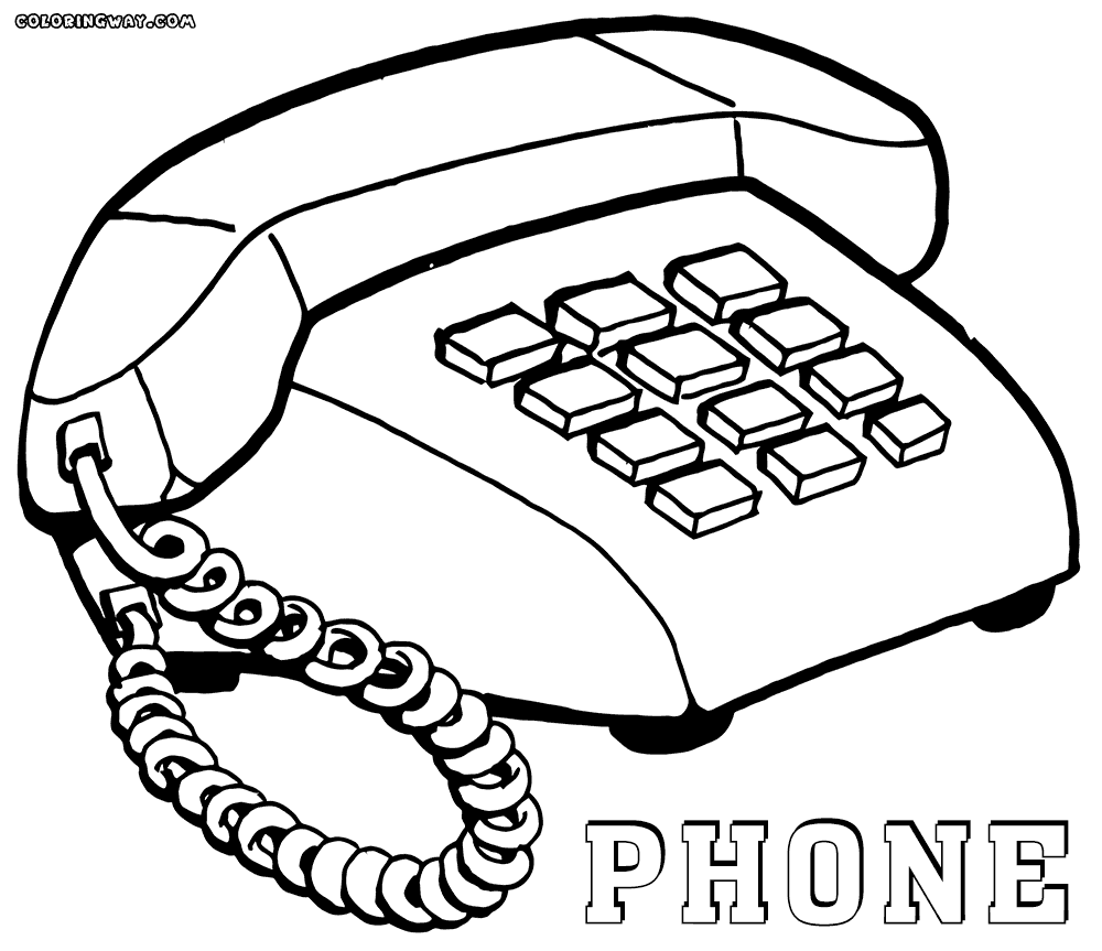 Phone coloring pages