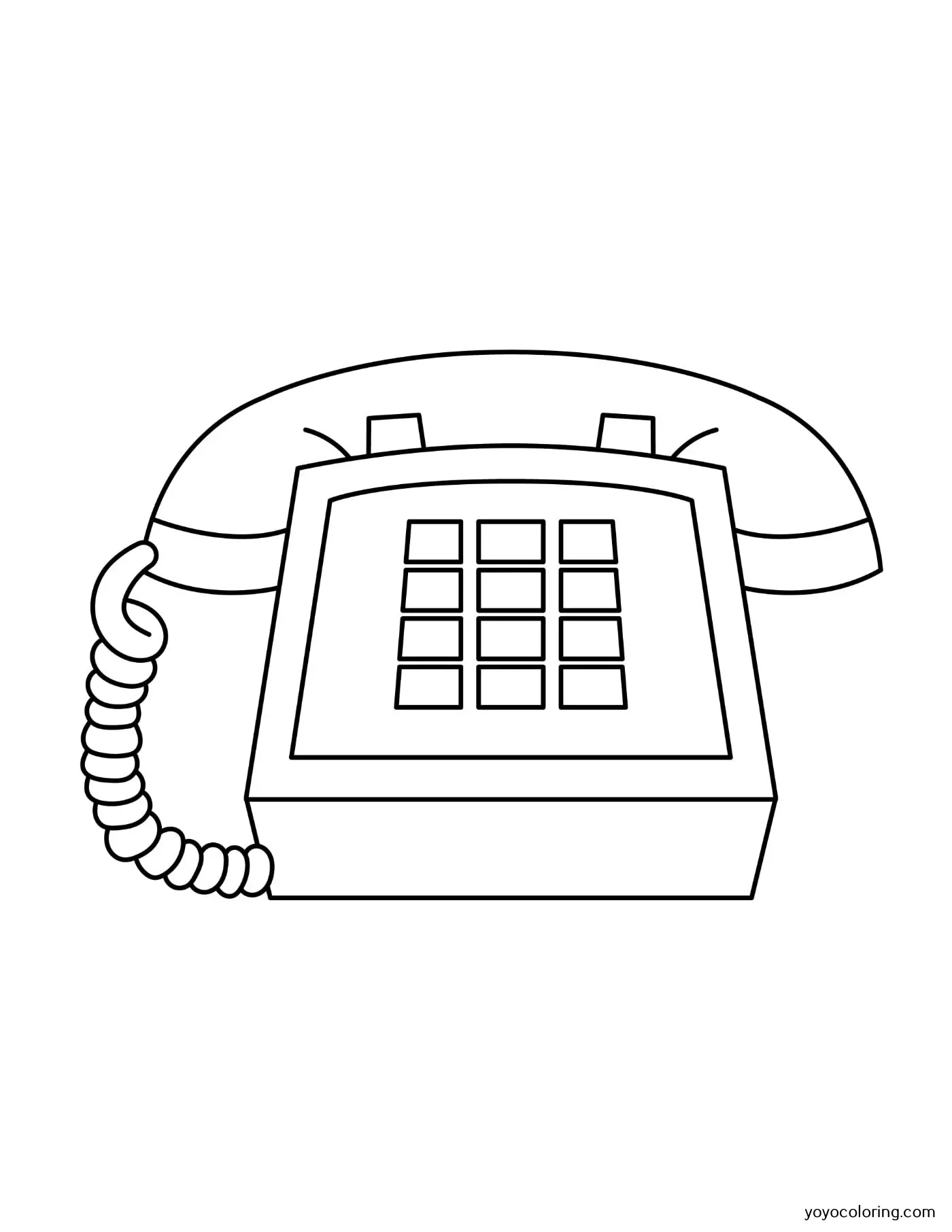 Telephone coloring pages á printable painting template