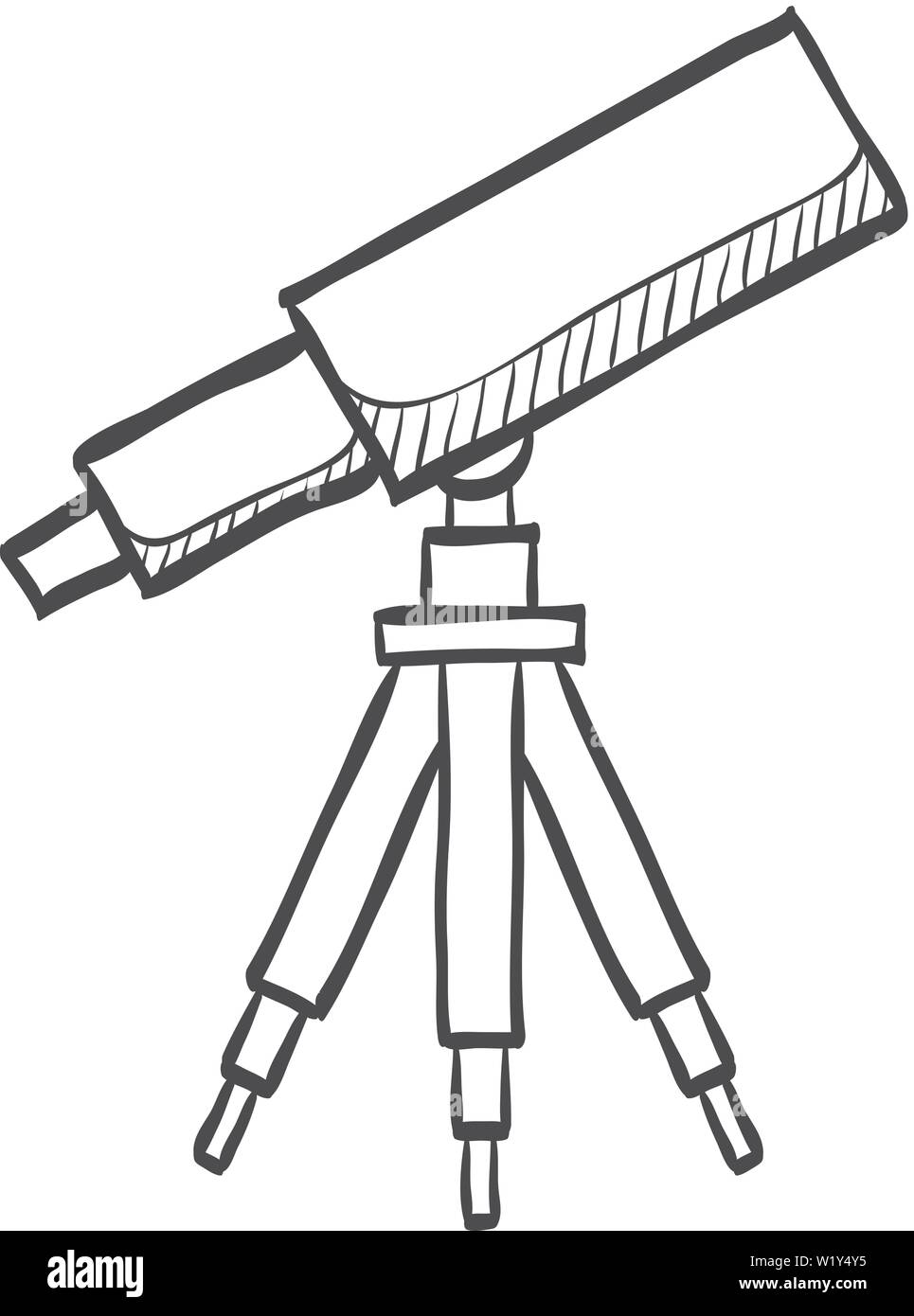 Telescope drawing black and white stock photos images