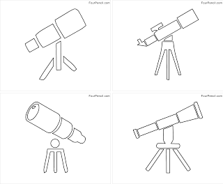 Free printable telescope coloring pages for kids â