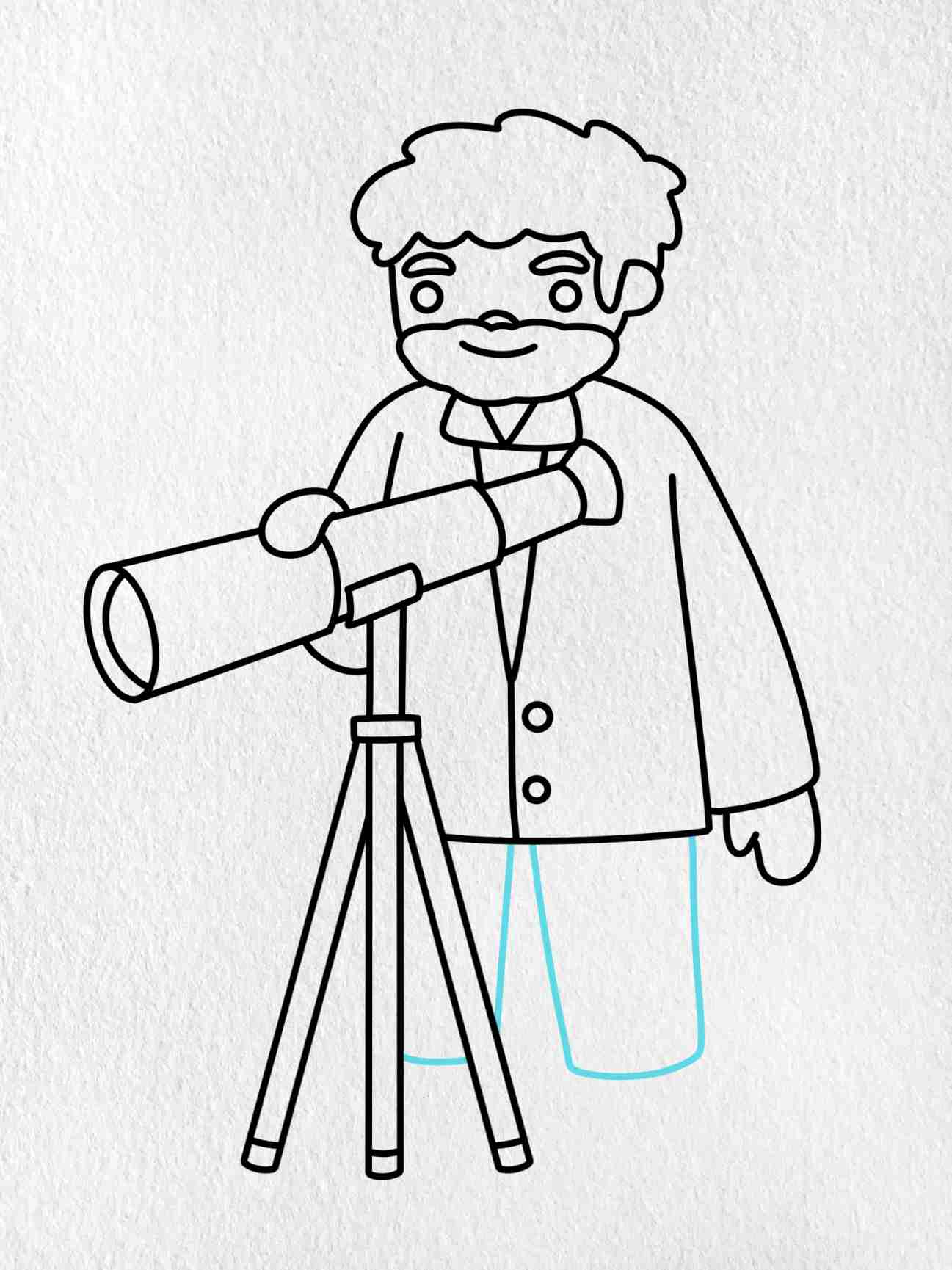 Astronomer drawing