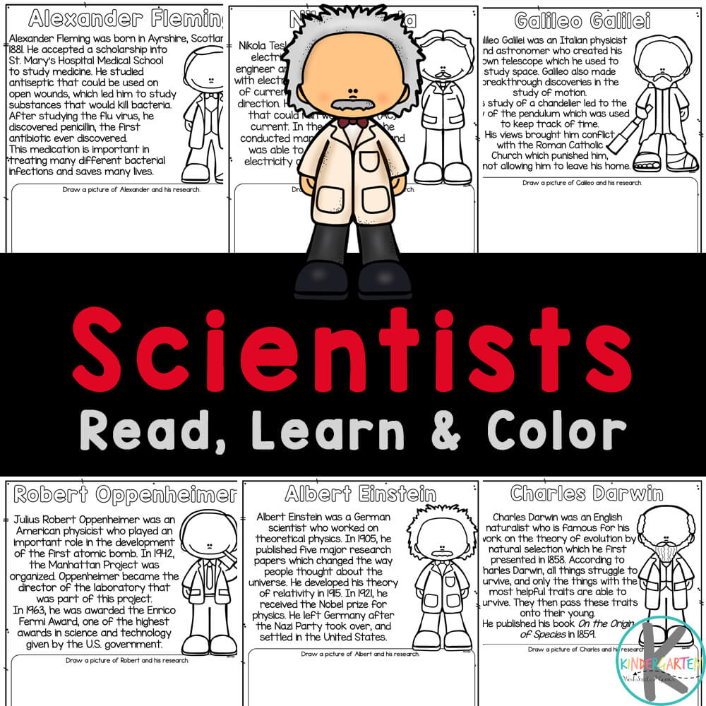 Ð free printable famous scientist coloring pages for kids