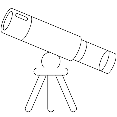 Telescope emoji coloring page free printable coloring pages