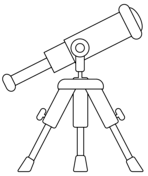 Telescope coloring pages free coloring pages