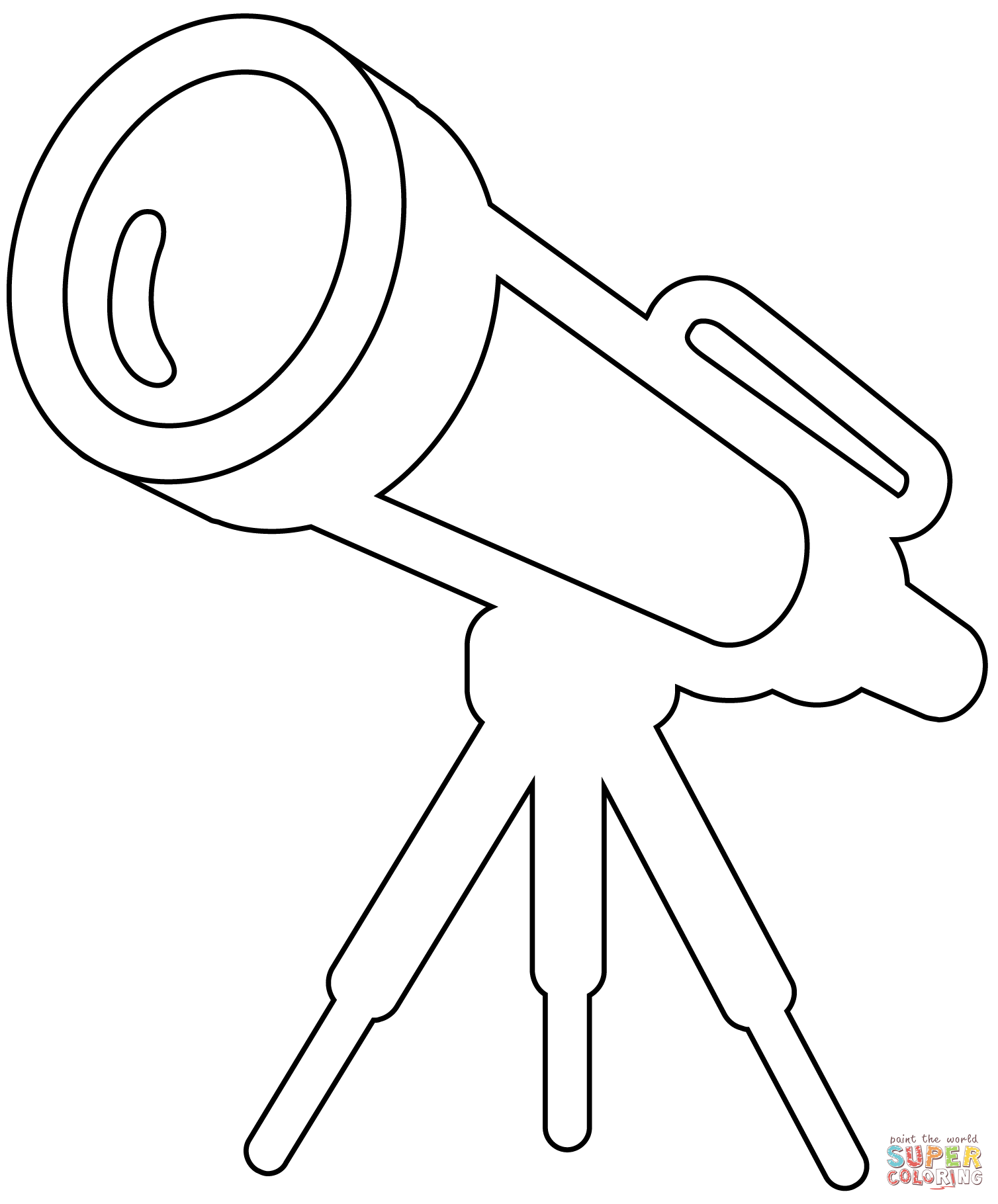 Telescope emoji coloring page free printable coloring pages