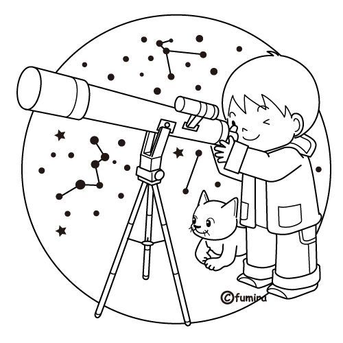 Telescope free coloring pages coloring pages space coloring pages coloring pages coloring pages for kids