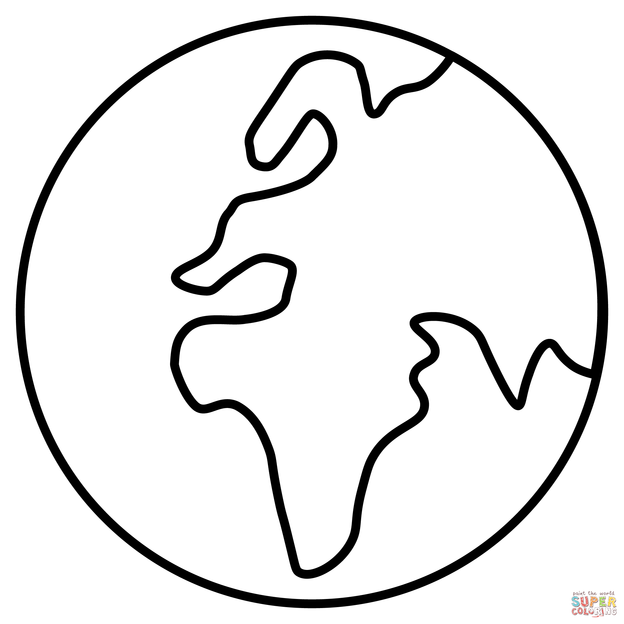 Globe showing europe africa emoji coloring page free printable coloring pages
