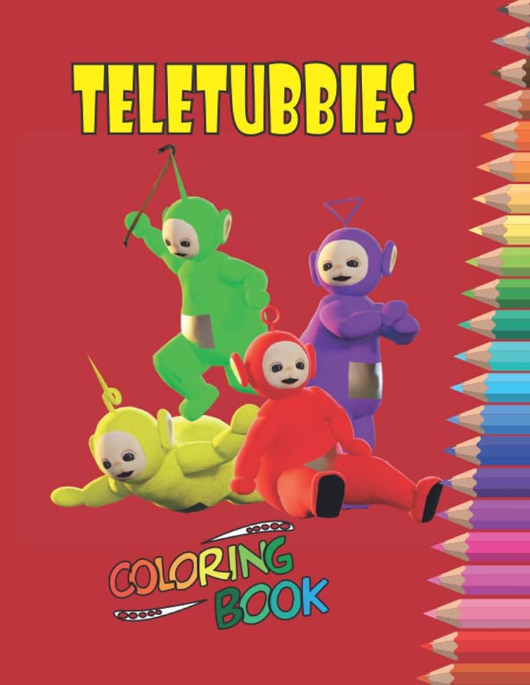 Teletubbies coloring book over pages amazing teletubbies coloring pages for kids to relax and have fun great gift idea for teletubbies fans book jas books