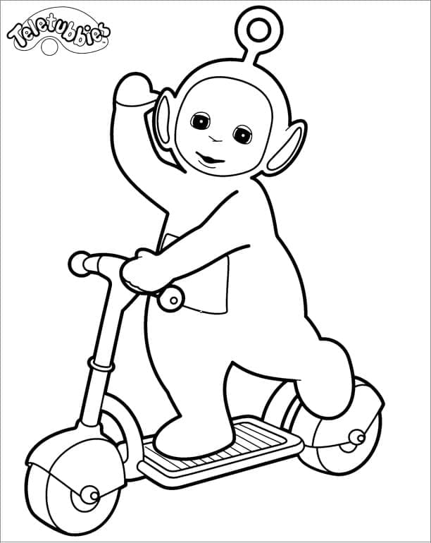 Po from teletubbies coloring page