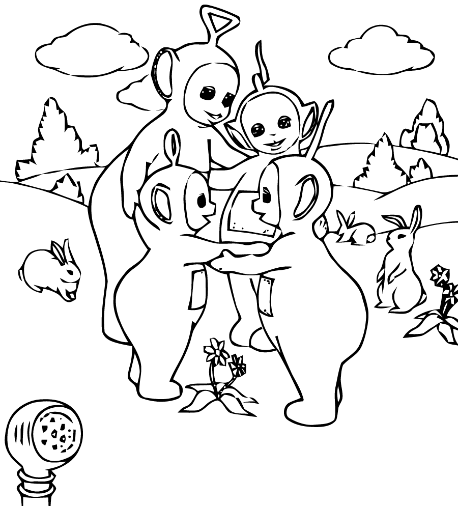 Free teletubbies coloring pages to print