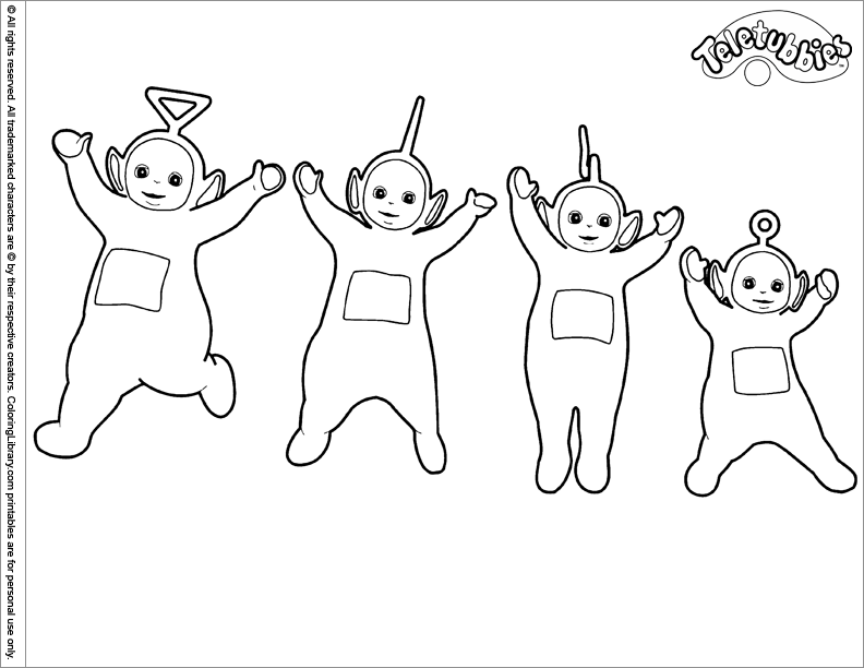 Teletubbies cartoons â free printable coloring pages