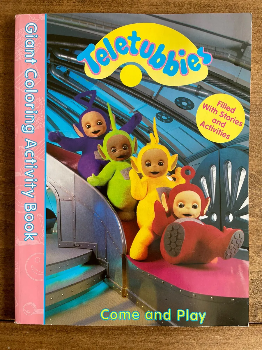 Vintage teletubbies giant coloring activity book e and play