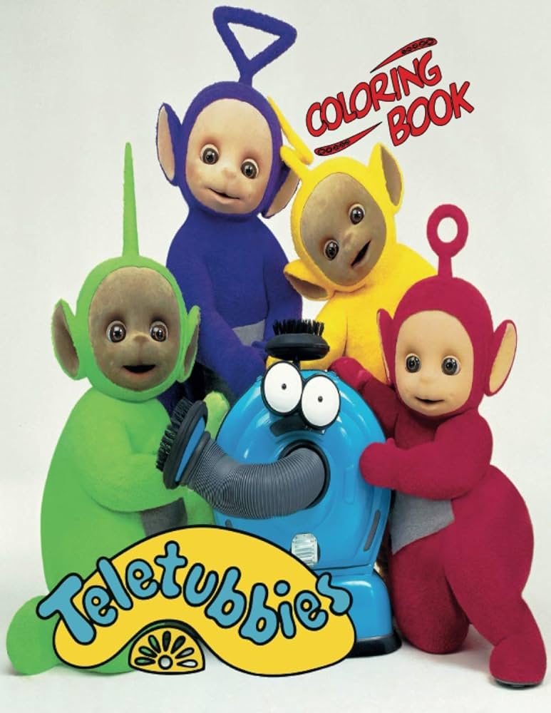 Teletubbies coloring book super coloring book gift for kids and fans diamond coloring pages of teletubbies