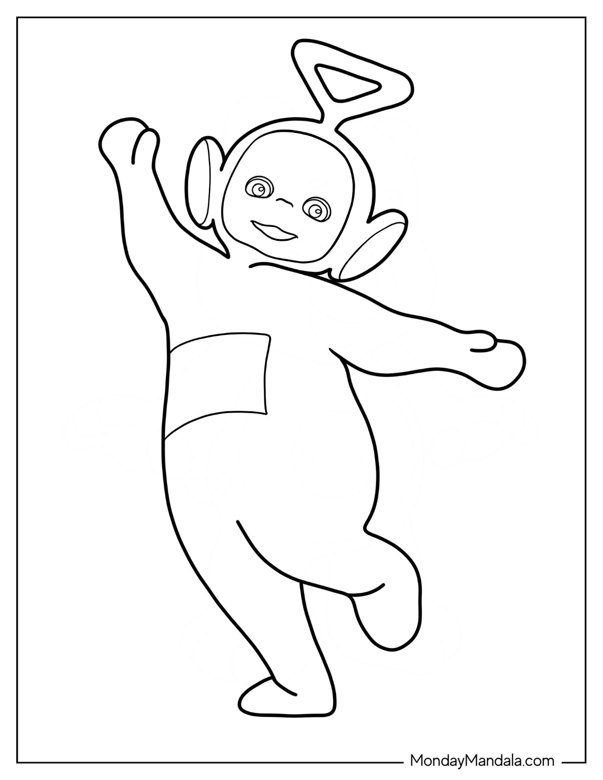 Teletubbies coloring pages free pdf printables