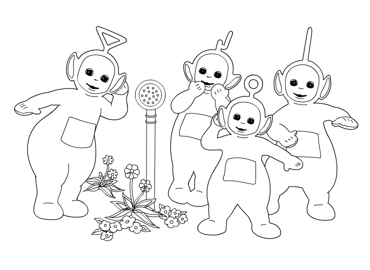 Coloring page teletubbies cartoons â printable coloring pages