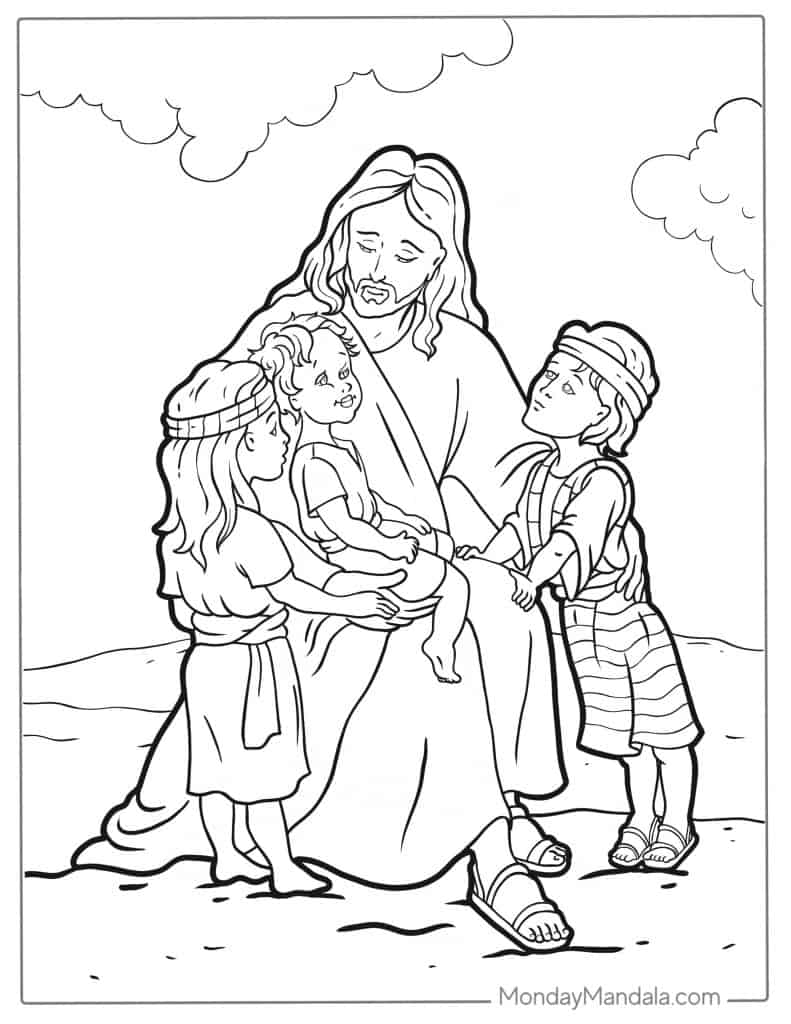 Jesus coloring pages free pdf printables