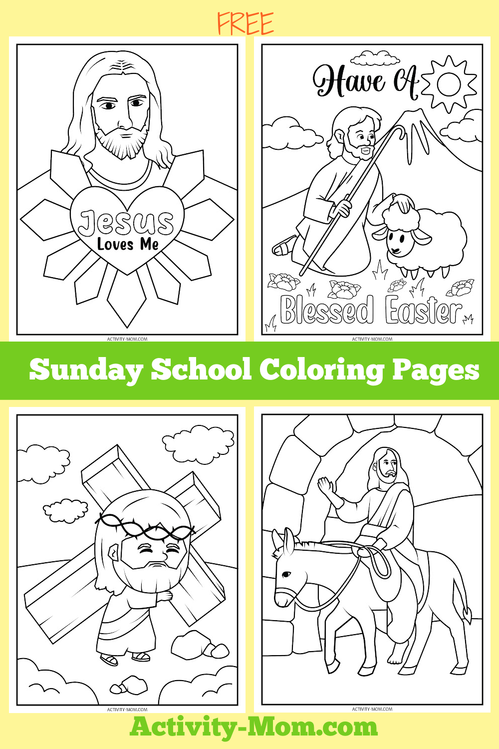 Sunday school coloring pages free printable