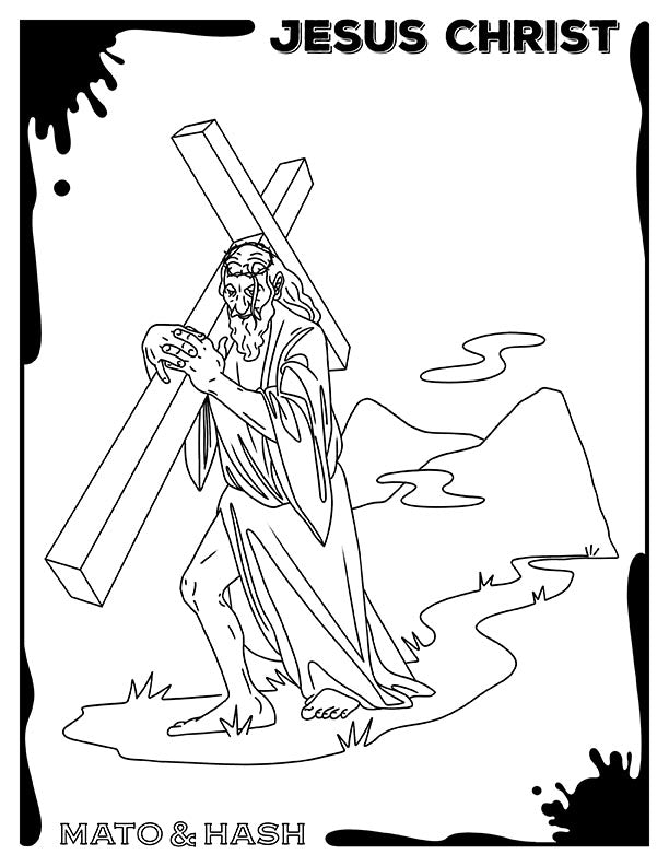 Free bible character coloring page printouts