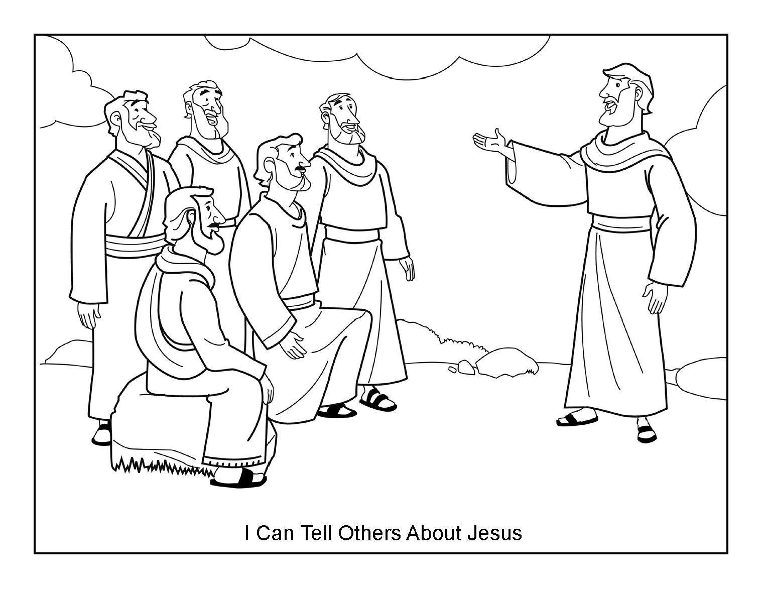 I can tell others about jesus coloring page sunday school coloring pages bible coloring pages jesus coloring pages