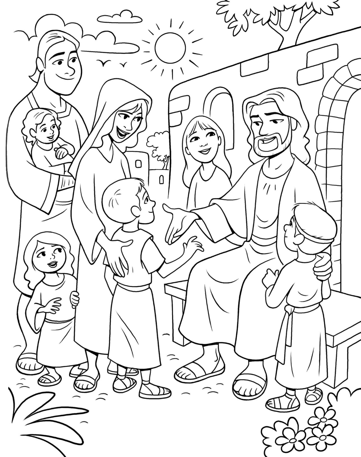 Printable jesus coloring pages pdf