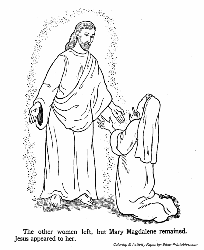 Easter bible coloring page bible
