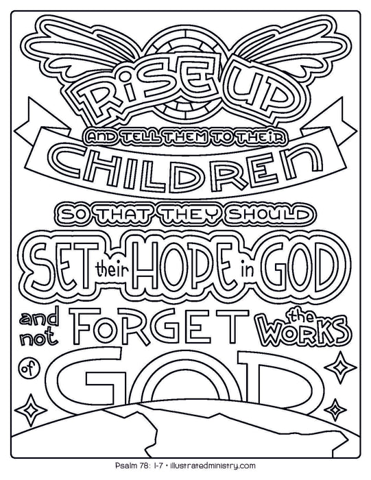 Bible story coloring pages fall â illustrated ministry