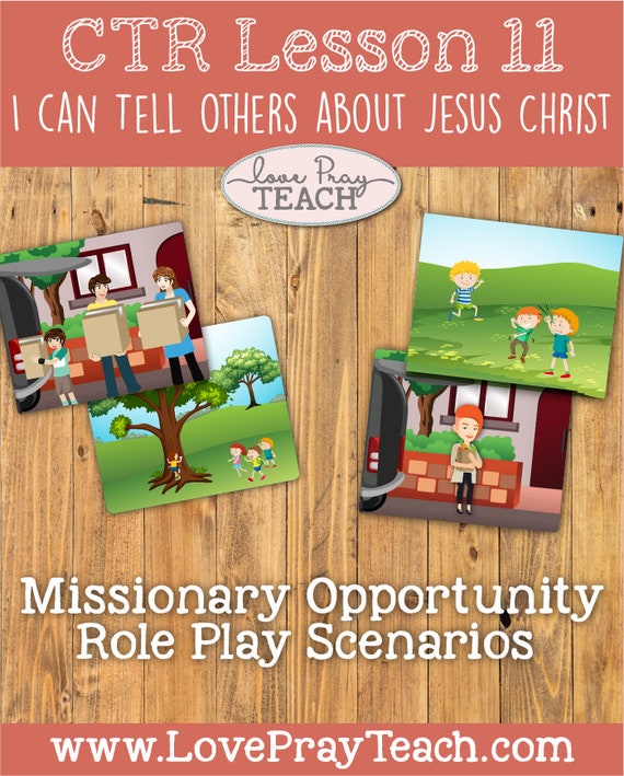 Lds primary ctr lesson i can tell others about jesus christ lesson helps include bookmarks coloring page name tag and much more
