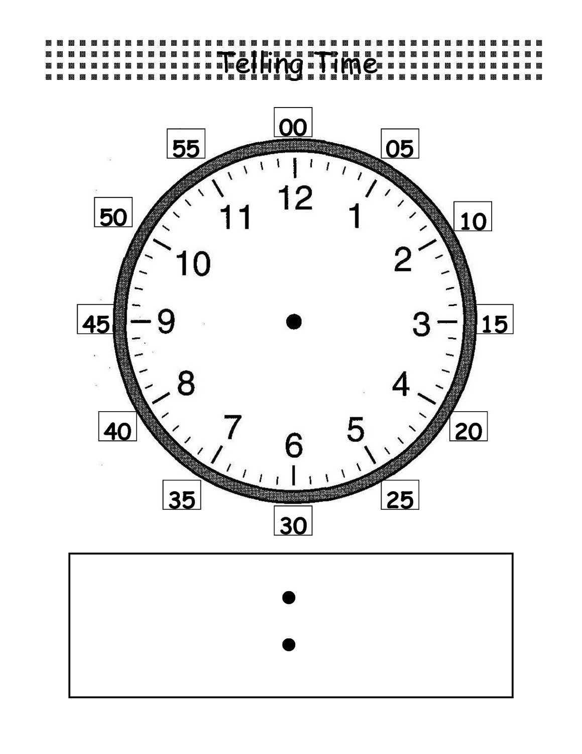 Template free printable blank clock worksheets