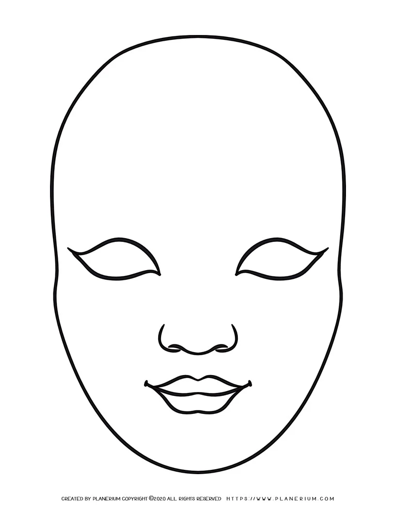 Face mask template