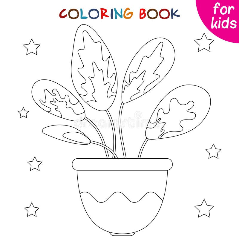 Coloring flower pot stock illustrations â coloring flower pot stock illustrations vectors clipart