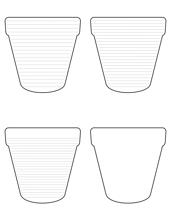 Free printable flower pot