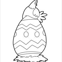 Easter chick coloring pages